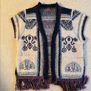 Boho Knit Vest with Fringe